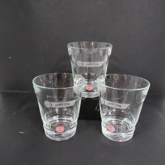 Jameson 4 Inch Low Ball Rocks Glasses Cocktail Tumblers Lot of 3 - Picture 7 of 7
